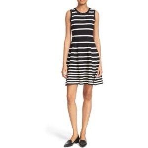 Milly Black and White Skater Dress Size Small